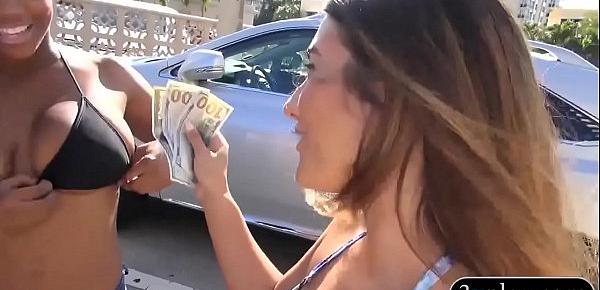  Sexy women flashed boobs for some money